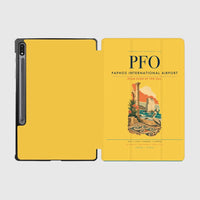 Thumbnail for Paphos International Airport (PFO) design on yellow samsung tablet tablet case