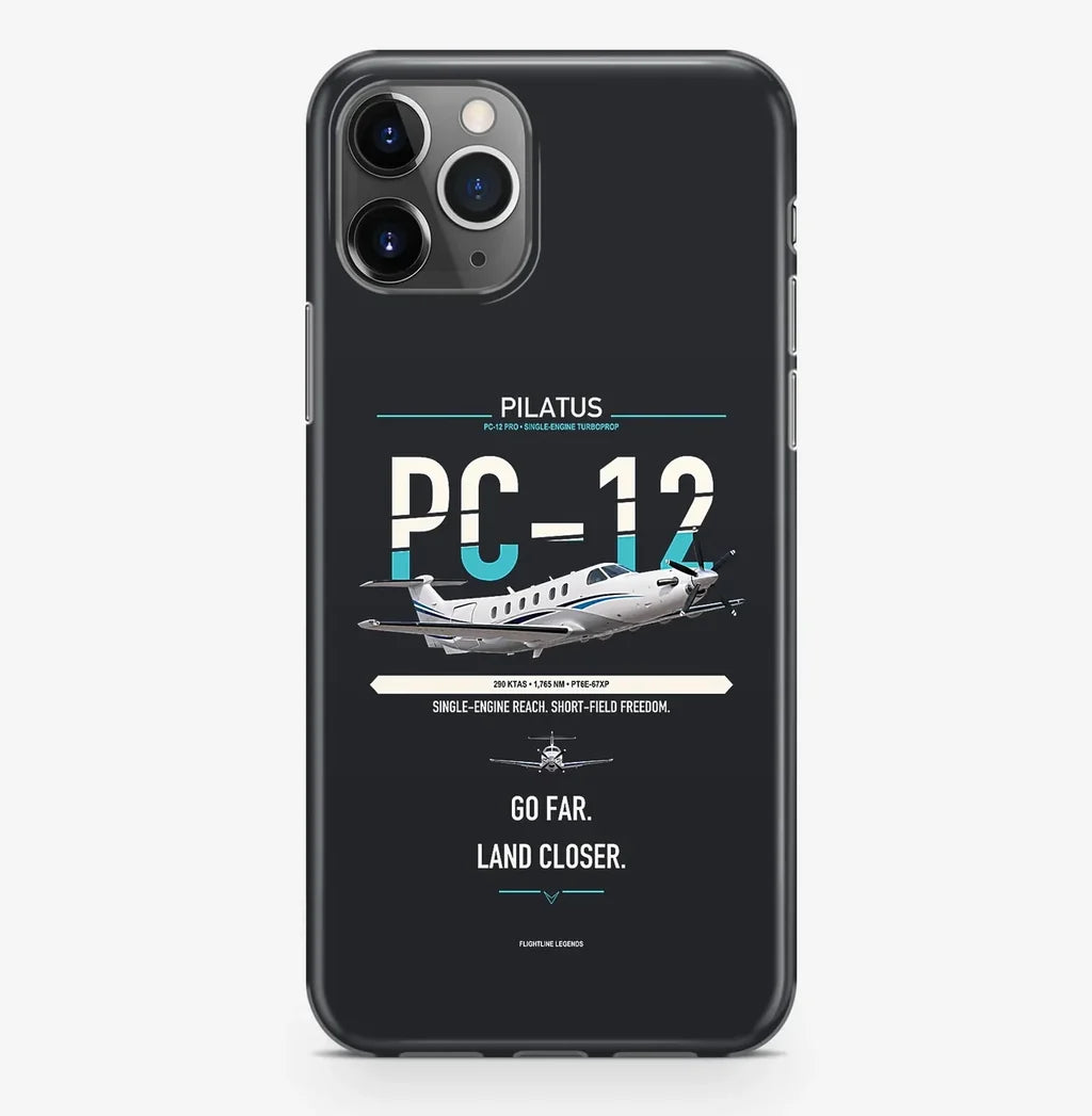 PC-12 PRO Case ProMax design on black iphone case promax