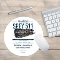 Thumbnail for SPEY 511 design on white round mouse pad