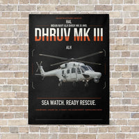 Thumbnail for HAL ALH Dhruv Mk III vertical canvas print - no frame - black background