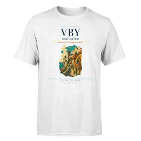 Single-Side Printing — Visby Airport (VBY) Double-Side T-Shirt