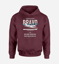 Thumbnail for Cessna Citation Bravo design on dark red double-side hoodie, single-side print