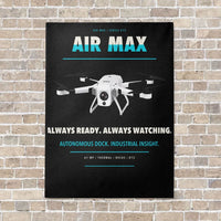Thumbnail for Percepto Air Max vertical canvas print - no frame - black background