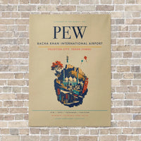 Thumbnail for Bacha Khan International Airport PEW - Canvas No Frame - Beige