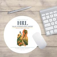 Thumbnail for Valley International Airport (HRL) design on white round mouse pad