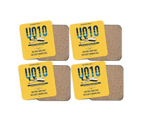 Thumbnail for Airbus U010 Aliaca Fixed-wing design on yellow 4 pieces set coaster