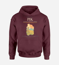 Thumbnail for Glasgow Prestwick Airport (PIK) design on dark red hoodie single-side print