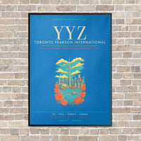Thumbnail for Toronto Pearson International Airport YYZ - Canvas Framed - Turquoise