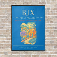 Thumbnail for Aeropuerto Internacional de Guanajuato BJX - Canvas Framed - Turquoise