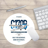 Thumbnail for Cessna 170B design on white round mouse pad