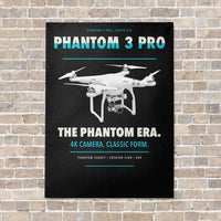Thumbnail for DJI Phantom 3 Professional vertical canvas print - no frame - black background