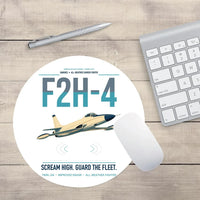 Thumbnail for F2H-4 Banshee design on white round mouse pad