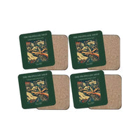 Thumbnail for The Propeller Shop - Designed Coasters design on dark green 4-pieces-set