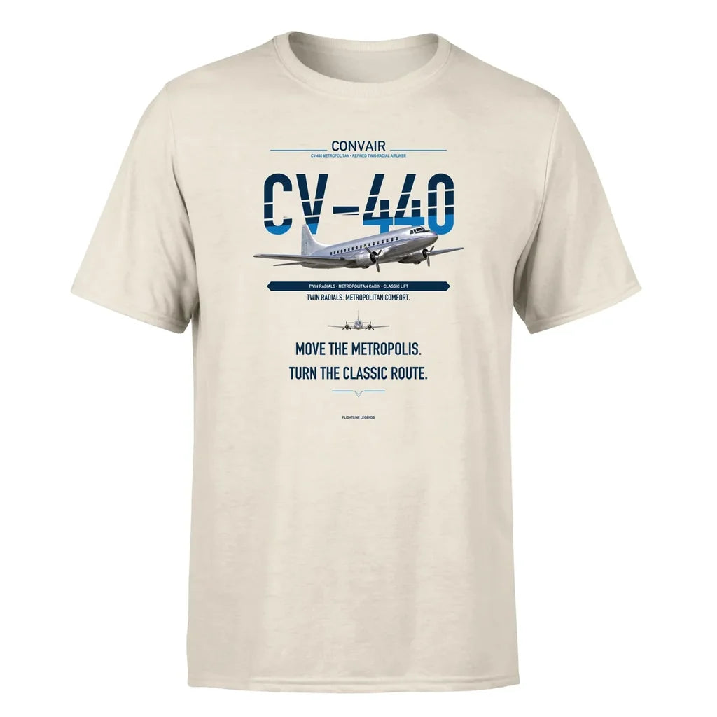 Convair CV-440 Metropolitan design on beige single side