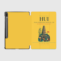 Thumbnail for Phu Bai International Airport (HUI) design on yellow samsung tablet tablet case
