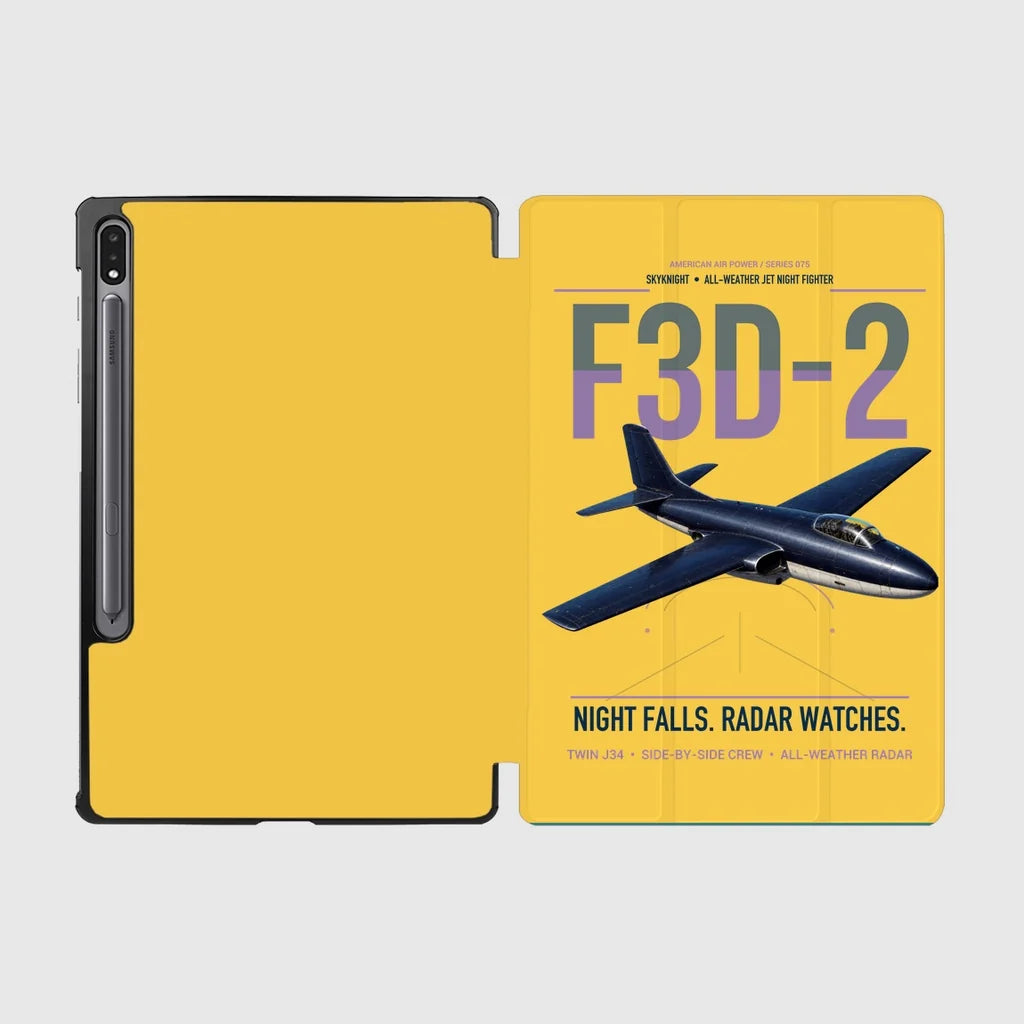 F3D-2 Skyknight design on yellow samsung tablet tablet case