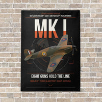 Thumbnail for Hawker Hurricane Mk I vertical canvas print - no frame - black background