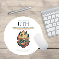 Thumbnail for Udon Thani International Airport (UTH) design on white round mouse pad
