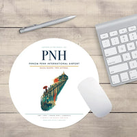Thumbnail for Phnom Penh International Airport (PNH) design on white round mouse pad