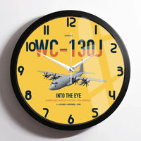 Thumbnail for WC-130J Hurricane Hunter design on yellow framed wall clock