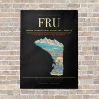 Thumbnail for Manas International Airport FRU — Bishkek vertical canvas print - no frame - black background