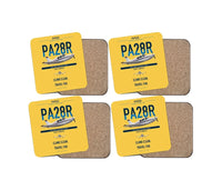Thumbnail for Piper PA-28R Arrow III design on yellow 4 pieces set coaster