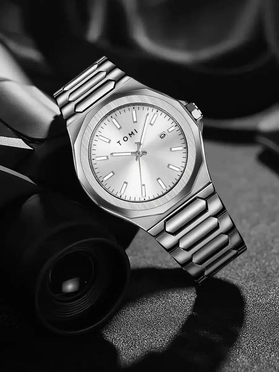 Relogio Masculino Gift Box: Luxury Business Quartz Watch with High-Quality Rose Gold Case (Simple & Versatile)