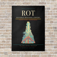 Thumbnail for Rotorua Regional Airport ROT vertical canvas print - no frame - black background