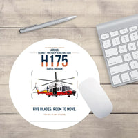 Thumbnail for Airbus H175 design on white round mouse pad