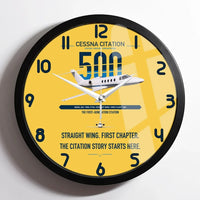 Thumbnail for Cessna Citation 500 - Citation I design on yellow framed wall clock