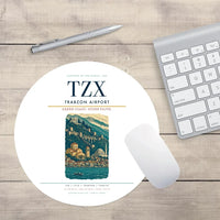Thumbnail for Trabzon Airport (TZX) design on white round mouse pad