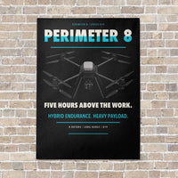 Thumbnail for Skyfront Perimeter 8 vertical canvas print - no frame - black background
