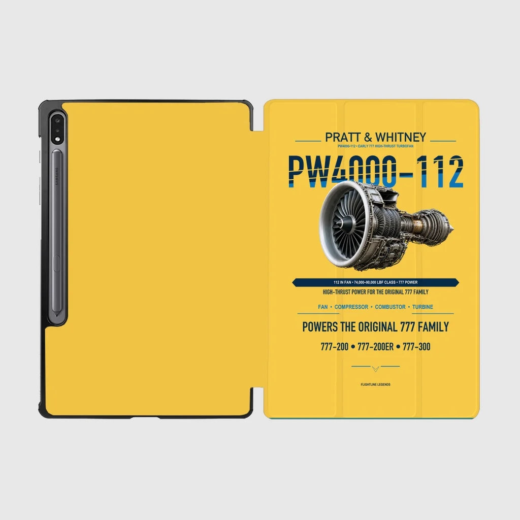 PW4000-112 design on yellow samsung tablet tablet case
