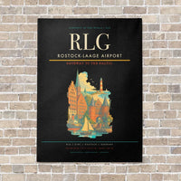 Thumbnail for Rostock-Laage Airport RLG vertical canvas print - no frame - black background