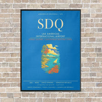 Thumbnail for Las Americas International Airport SDQ - Canvas Framed - Turquoise