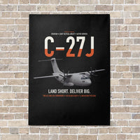 Thumbnail for C-27J Spartan vertical canvas print - no frame - black background