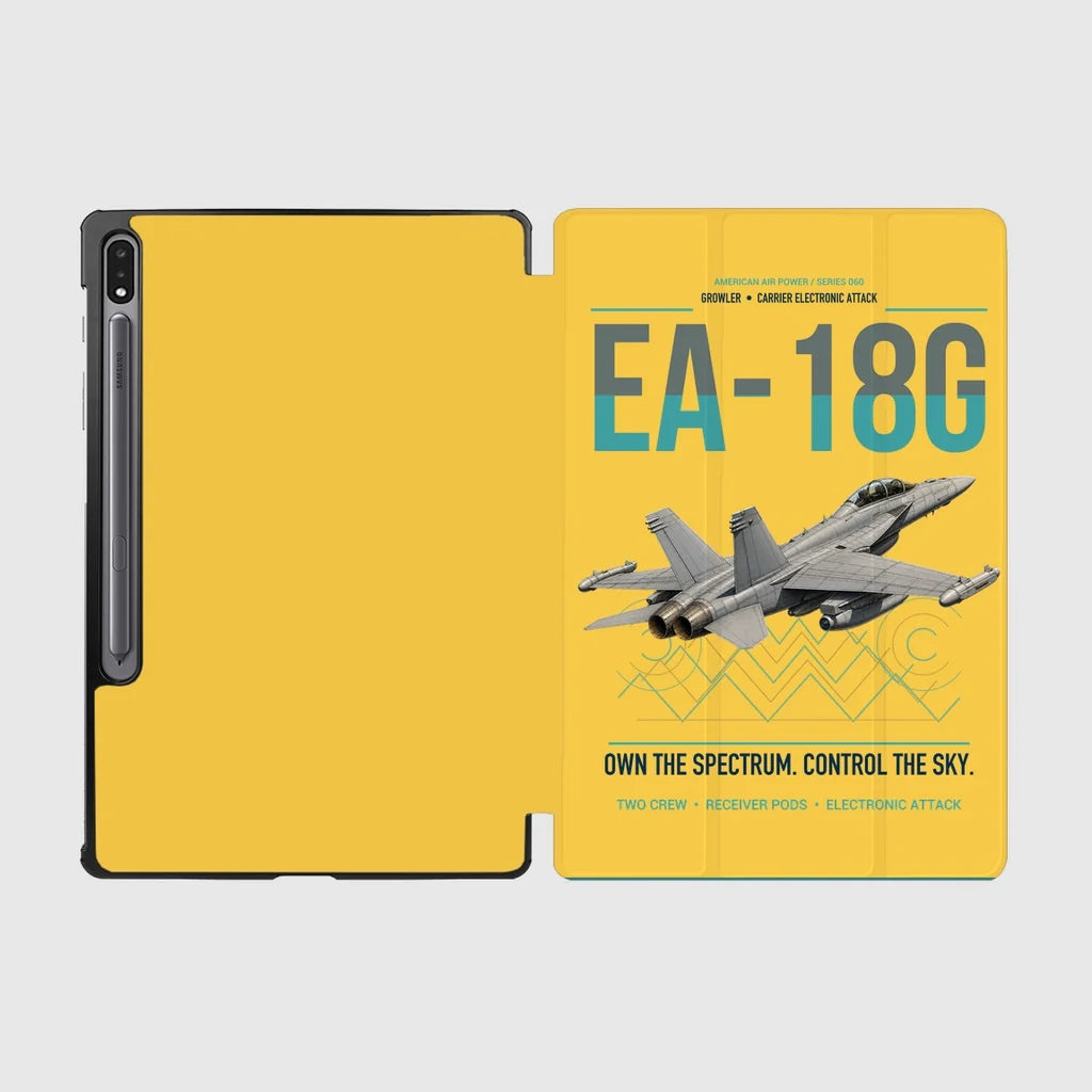 EA-18G Growler design on yellow samsung tablet tablet case