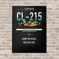 Thumbnail for Canadair CL-215 vertical canvas print - no frame - black background