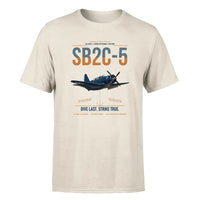 Thumbnail for SB2C-5 Helldiver design on beige double-side t-shirt, single-side print