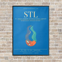 Thumbnail for St. Louis Lambert International Airport STL - Canvas Framed - Turquoise