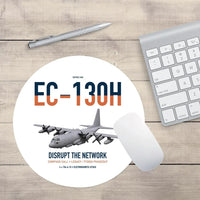 Thumbnail for EC-130H Compass Call design on white round mouse pad