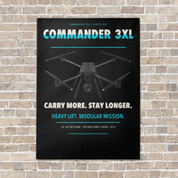 Thumbnail for Draganfly Commander 3XL vertical canvas print - no frame - black background