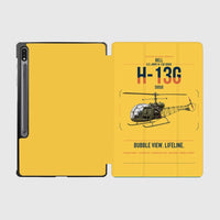 Thumbnail for Bell H-13G Sioux design on yellow samsung tablet tablet case