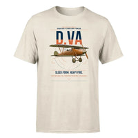 Thumbnail for Albatros D.Va design on beige t-shirt, single-side print