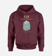 Thumbnail for Bagdogra International Airport (IXB) design on dark red hoodie single-side print