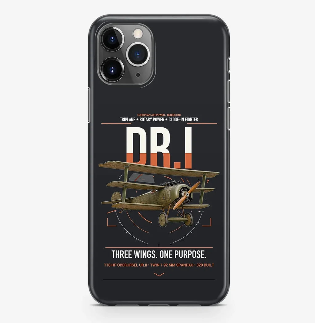 Fokker Dr.I design on black magsafe iphone case, for iPhone Pro Max