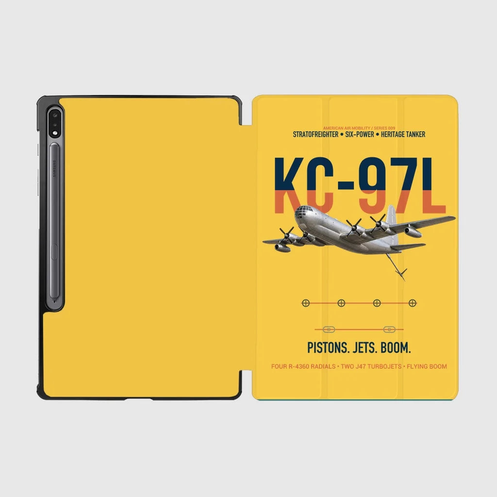 KC-97L STRATOFREIGHTER design on yellow samsung tablet tablet case