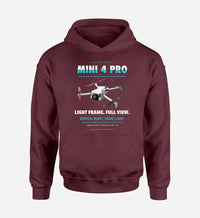 Thumbnail for DJI Mini 4 Pro design on dark red hoodie single side