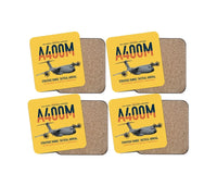 Thumbnail for Airbus A400M Atlas design on yellow 4 pieces set coaster