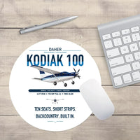 Thumbnail for Daher Kodiak 100 Series III design on white round mouse pad